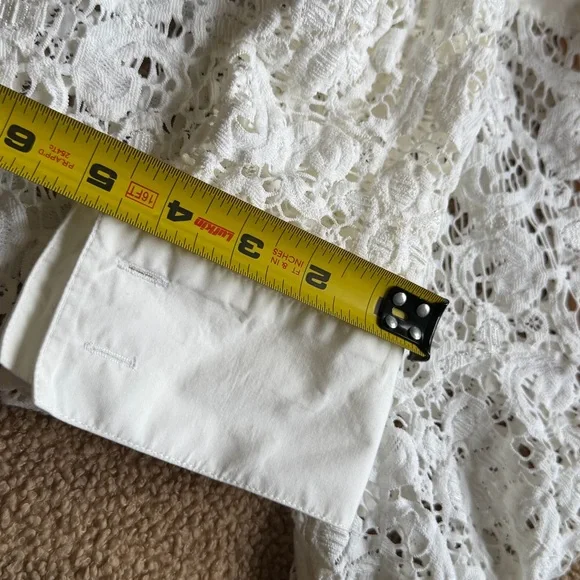 Anne Fontaine Melissa French White Lace Blouse - Picture 7 of 8